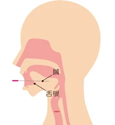 舌に鍼をする